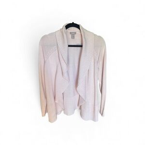 Chico’s Pale Pink Open Front Cardigan, Size 2